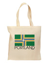 Portland Oregon Flag Text Grocery Tote Bag-Grocery Tote-TooLoud-Natural-Medium-Davson Sales