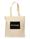 Colorado - United States Shape Grocery Tote Bag-Grocery Tote-TooLoud-Natural-Medium-Davson Sales