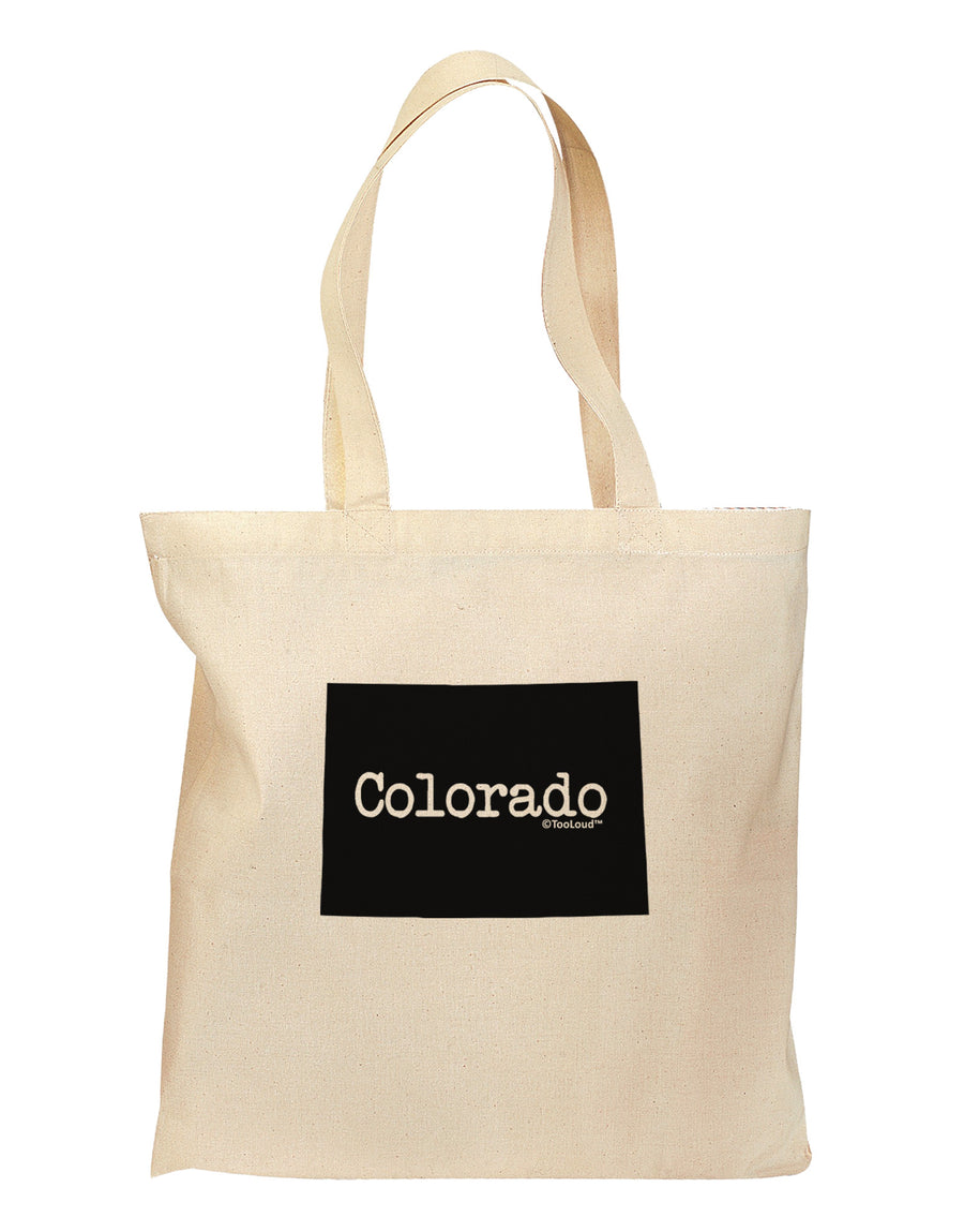 Colorado - United States Shape Grocery Tote Bag-Grocery Tote-TooLoud-Natural-Medium-Davson Sales