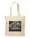 Two Bighorn Rams Text Grocery Tote Bag-Grocery Tote-TooLoud-Natural-Medium-Davson Sales