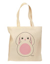 Cute Bunny with Floppy Ears - Pink Grocery Tote Bag by TooLoud-Grocery Tote-TooLoud-Natural-Medium-Davson Sales