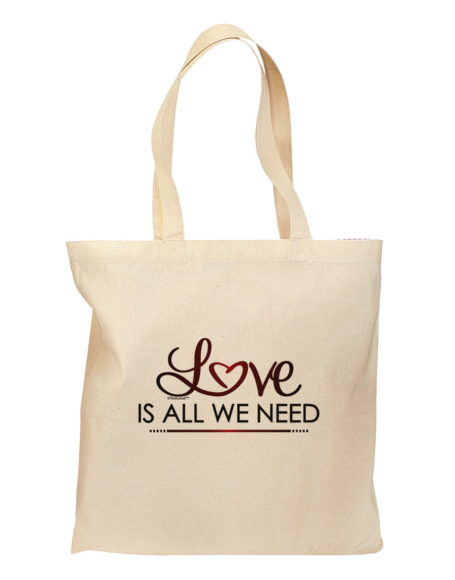 Love Is All We Need Grocery Tote Bag-Grocery Tote-TooLoud-Natural-Medium-Davson Sales