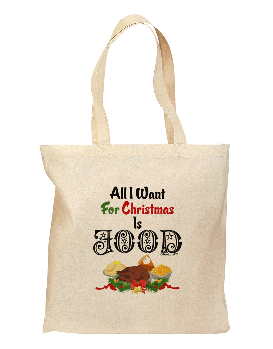 All I Want Is Food Grocery Tote Bag-Grocery Tote-TooLoud-Natural-Medium-Davson Sales