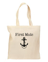 Ship First Mate Nautical Anchor Boating Grocery Tote Bag-Grocery Tote-TooLoud-Natural-Medium-Davson Sales