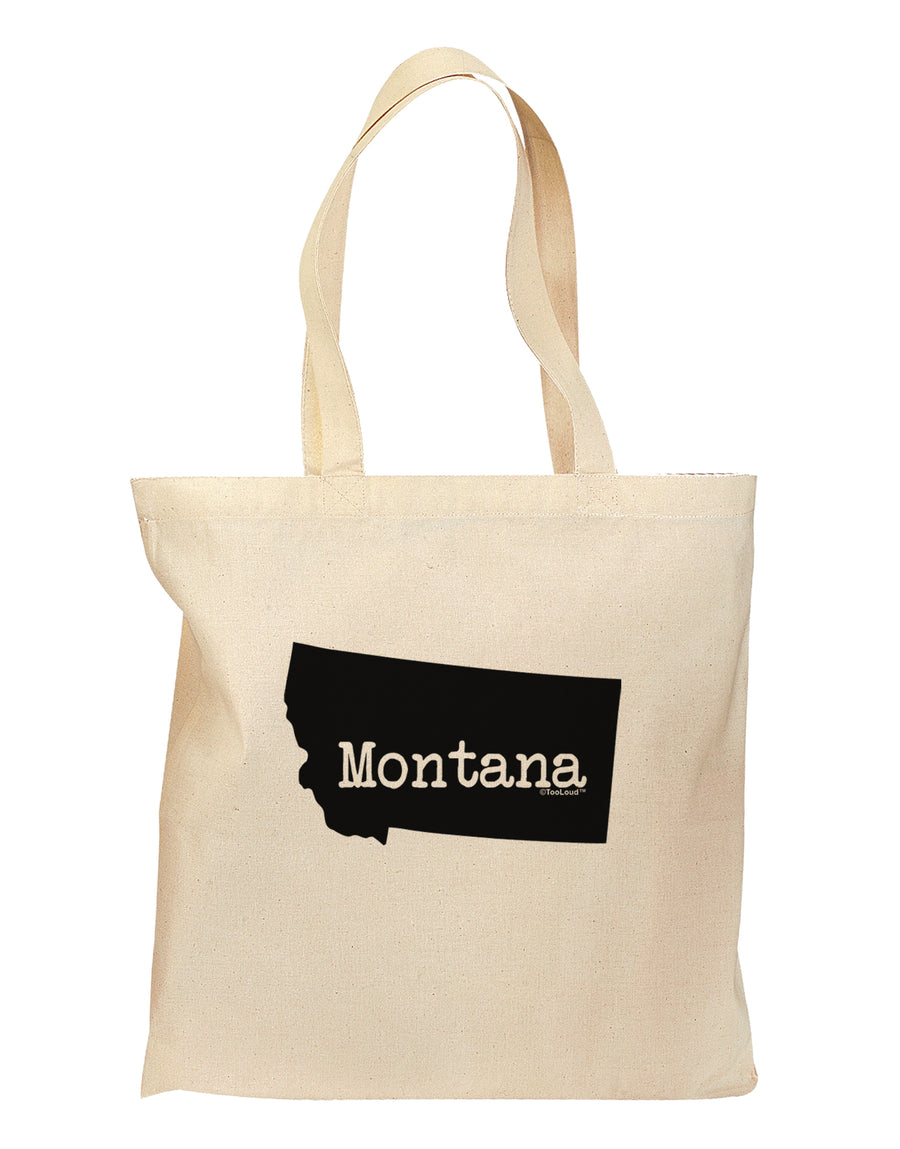 Montana - United States Shape Grocery Tote Bag by TooLoud-Grocery Tote-TooLoud-Natural-Medium-Davson Sales