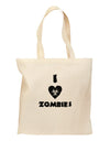 I Heart Zombies - Biohazard Heart Grocery Tote Bag-Grocery Tote-TooLoud-Natural-Medium-Davson Sales