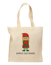 Santa's Little Helper Christmas Elf Girl Grocery Tote Bag-Grocery Tote-TooLoud-Natural-Medium-Davson Sales