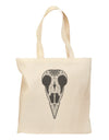 Black and White Mystic Bird Skull Day of the Dead Grocery Tote Bag-Grocery Tote-TooLoud-Natural-Medium-Davson Sales