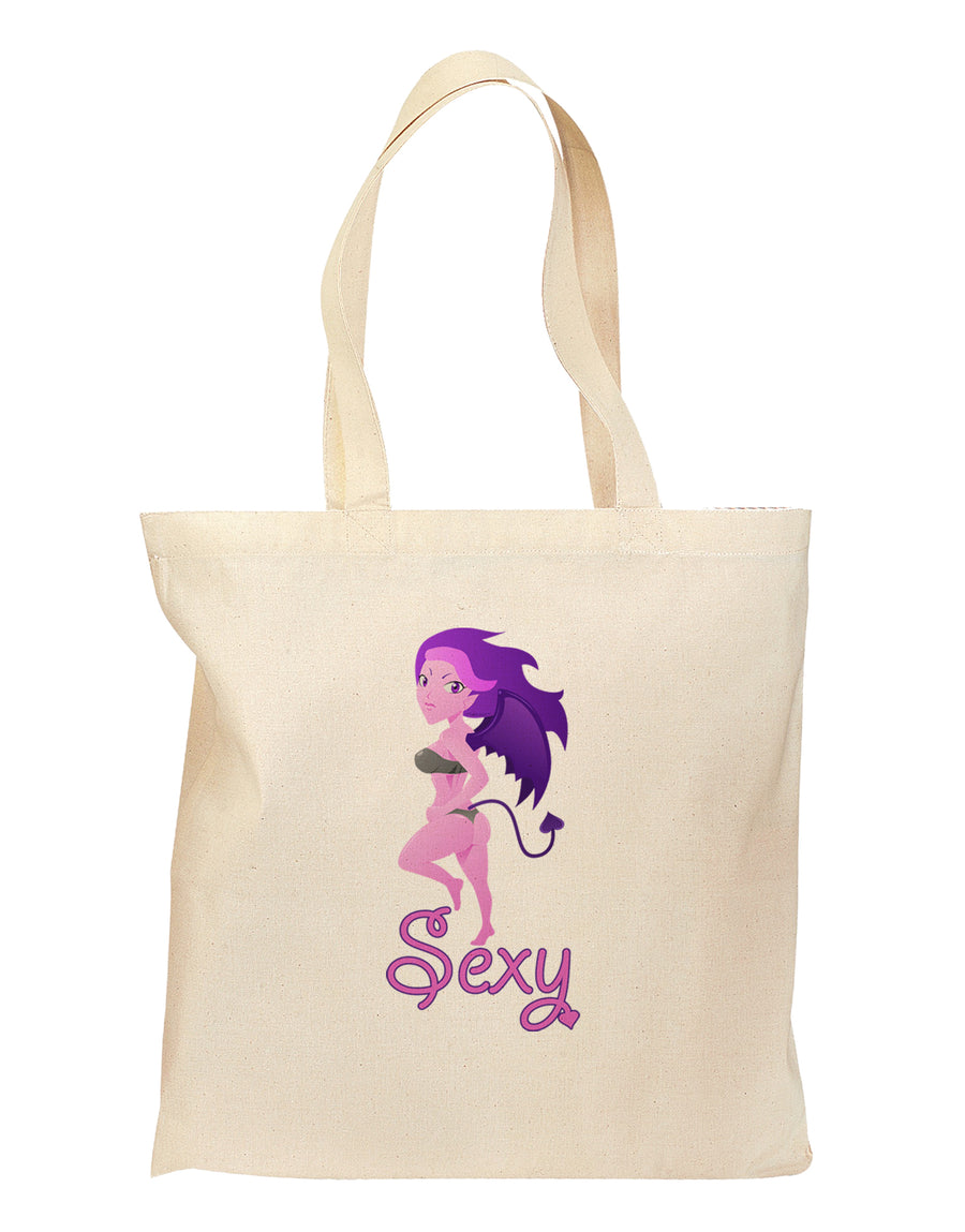 Sexy Succubus - Sexy Text Grocery Tote Bag-Grocery Tote-TooLoud-Natural-Medium-Davson Sales