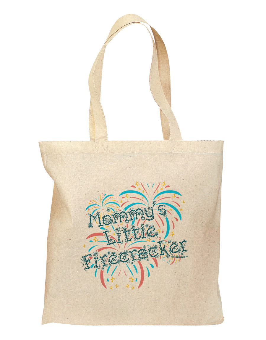 Mommy's Little Firecracker Grocery Tote Bag-Grocery Tote-TooLoud-Natural-Medium-Davson Sales