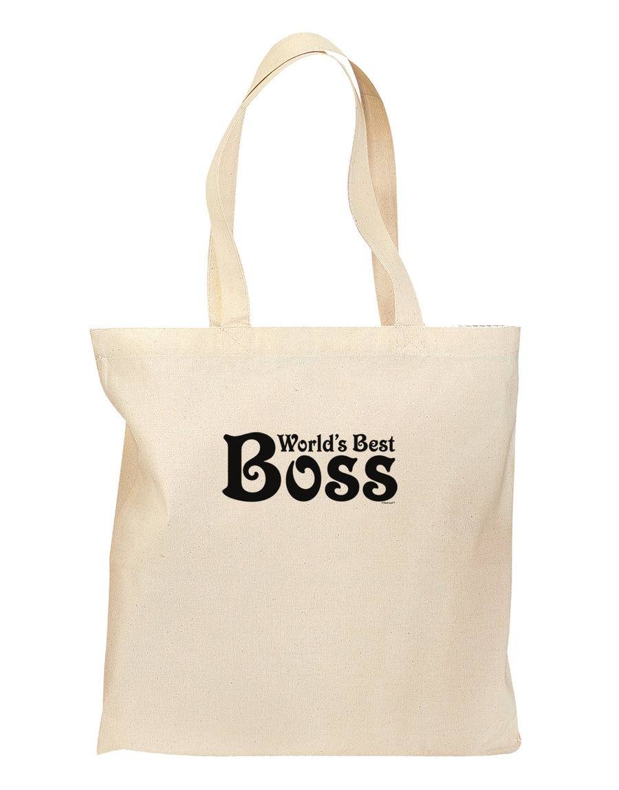 World's Best Boss - Boss Day Grocery Tote Bag-Grocery Tote-TooLoud-Natural-Medium-Davson Sales