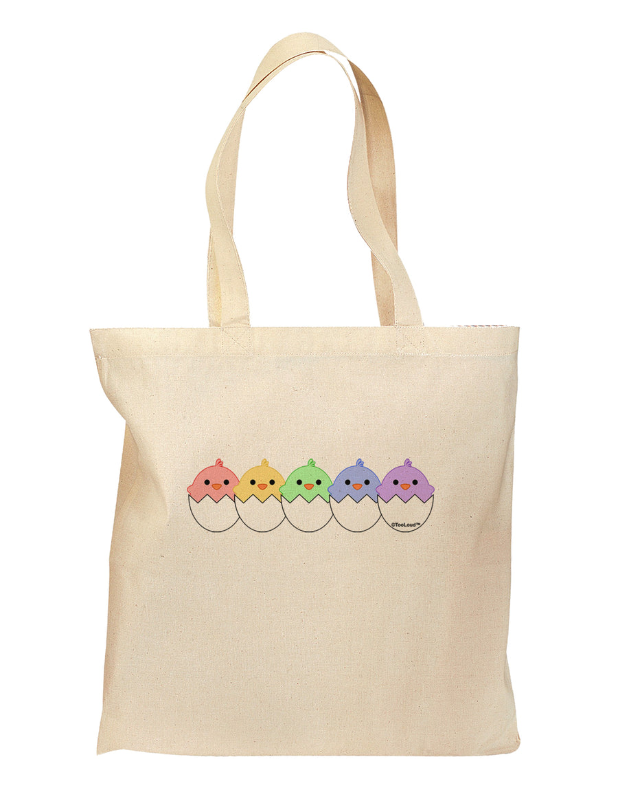 Cute Hatching Chicks Group #2 Grocery Tote Bag by TooLoud-Grocery Tote-TooLoud-Natural-Medium-Davson Sales