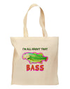 All About That Bass Fish Watercolor Grocery Tote Bag-Grocery Tote-TooLoud-Natural-Medium-Davson Sales