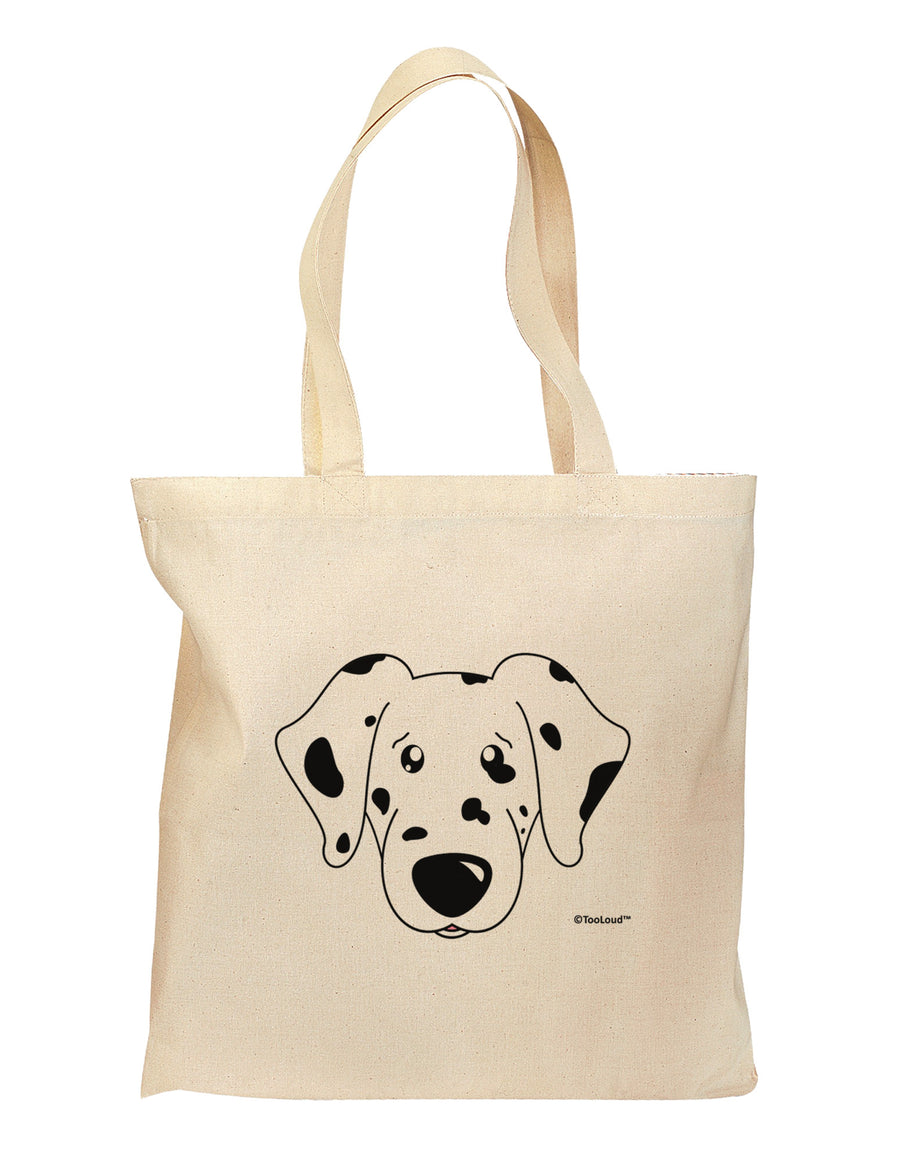 Cute Dalmatian Dog Grocery Tote Bag by TooLoud-Grocery Tote-TooLoud-Natural-Medium-Davson Sales