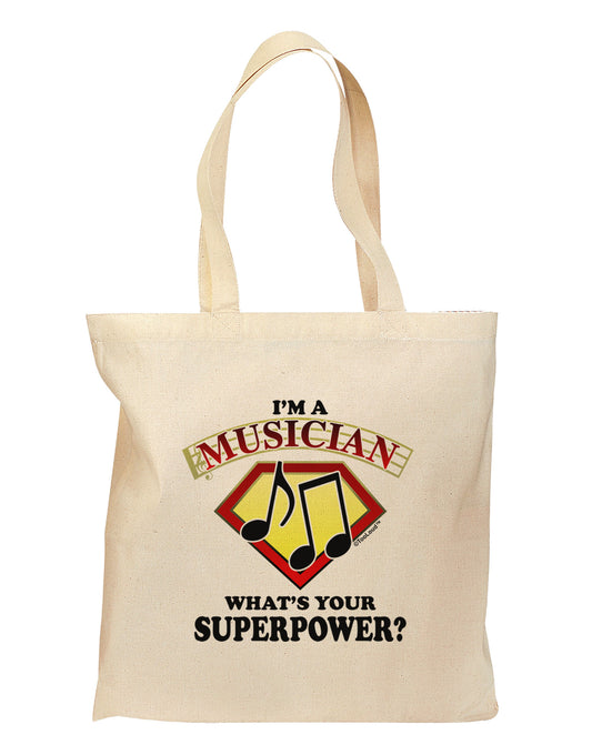 Musician - Superpower Grocery Tote Bag-Grocery Tote-TooLoud-Natural-Medium-Davson Sales
