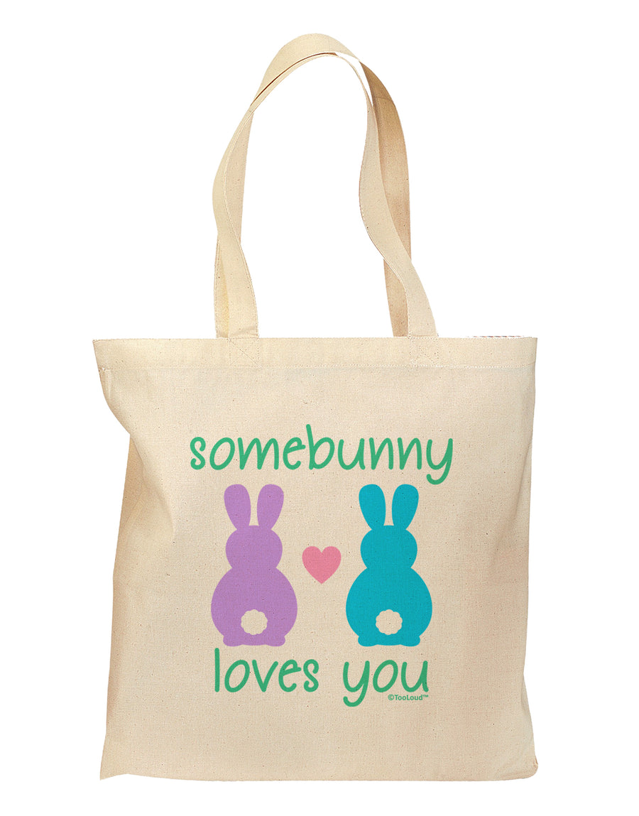 Somebunny Loves You Grocery Tote Bag by TooLoud-Grocery Tote-TooLoud-Natural-Medium-Davson Sales