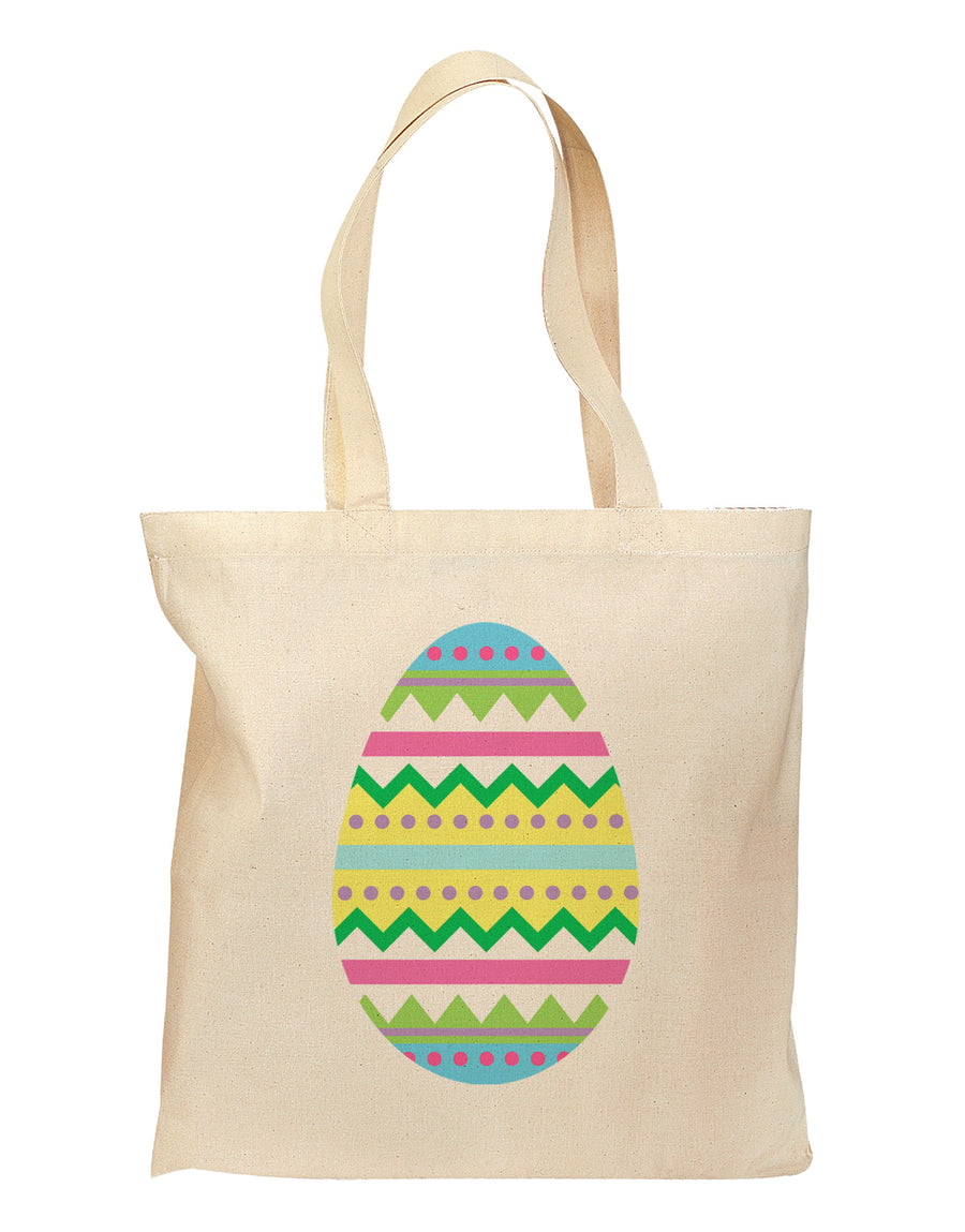 Colorful Easter Egg Grocery Tote Bag-Grocery Tote-TooLoud-Natural-Medium-Davson Sales