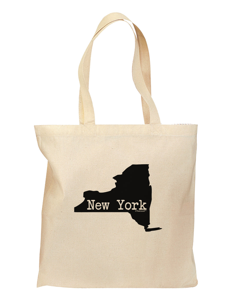 New York - United States Shape Grocery Tote Bag by TooLoud-Grocery Tote-TooLoud-Natural-Medium-Davson Sales