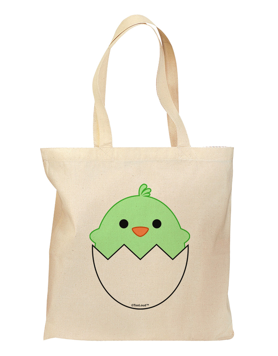 Cute Hatching Chick - Green Grocery Tote Bag by TooLoud-Grocery Tote-TooLoud-Natural-Medium-Davson Sales