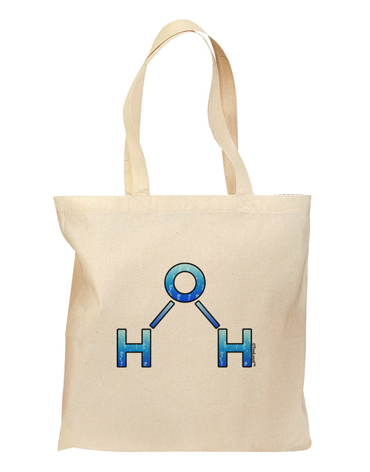 Water Molecule Grocery Tote Bag by TooLoud-Grocery Tote-TooLoud-Natural-Medium-Davson Sales