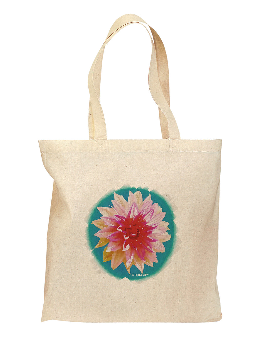 Watercolor Flower Grocery Tote Bag-Grocery Tote-TooLoud-Natural-Medium-Davson Sales