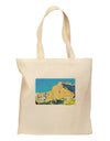 Colorado Snowy Mtns WaterColor Grocery Tote Bag-Grocery Tote-TooLoud-Natural-Medium-Davson Sales