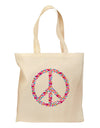 Peace Sign Hearts Grocery Tote Bag - Natural-Grocery Tote-TooLoud-Natural-Medium-Davson Sales