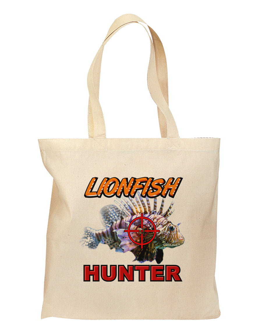 Lionfish Hunter Grocery Tote Bag-Grocery Tote-TooLoud-Natural-Medium-Davson Sales