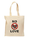 No Love Symbol with Text Grocery Tote Bag-Grocery Tote-TooLoud-Natural-Medium-Davson Sales