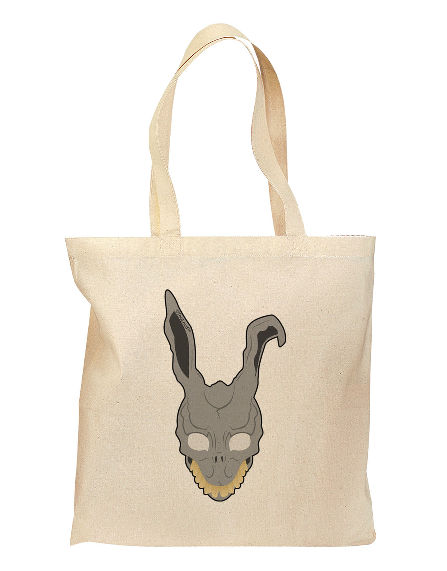 Scary Bunny Face Grocery Tote Bag-Grocery Tote-TooLoud-Natural-Medium-Davson Sales