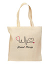 Stethoscope Heartbeat Text Grocery Tote Bag-Grocery Tote-TooLoud-Natural-Medium-Davson Sales
