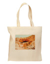 Montezuma Castle Watercolor Grocery Tote Bag - Natural-Grocery Tote-TooLoud-Natural-Medium-Davson Sales