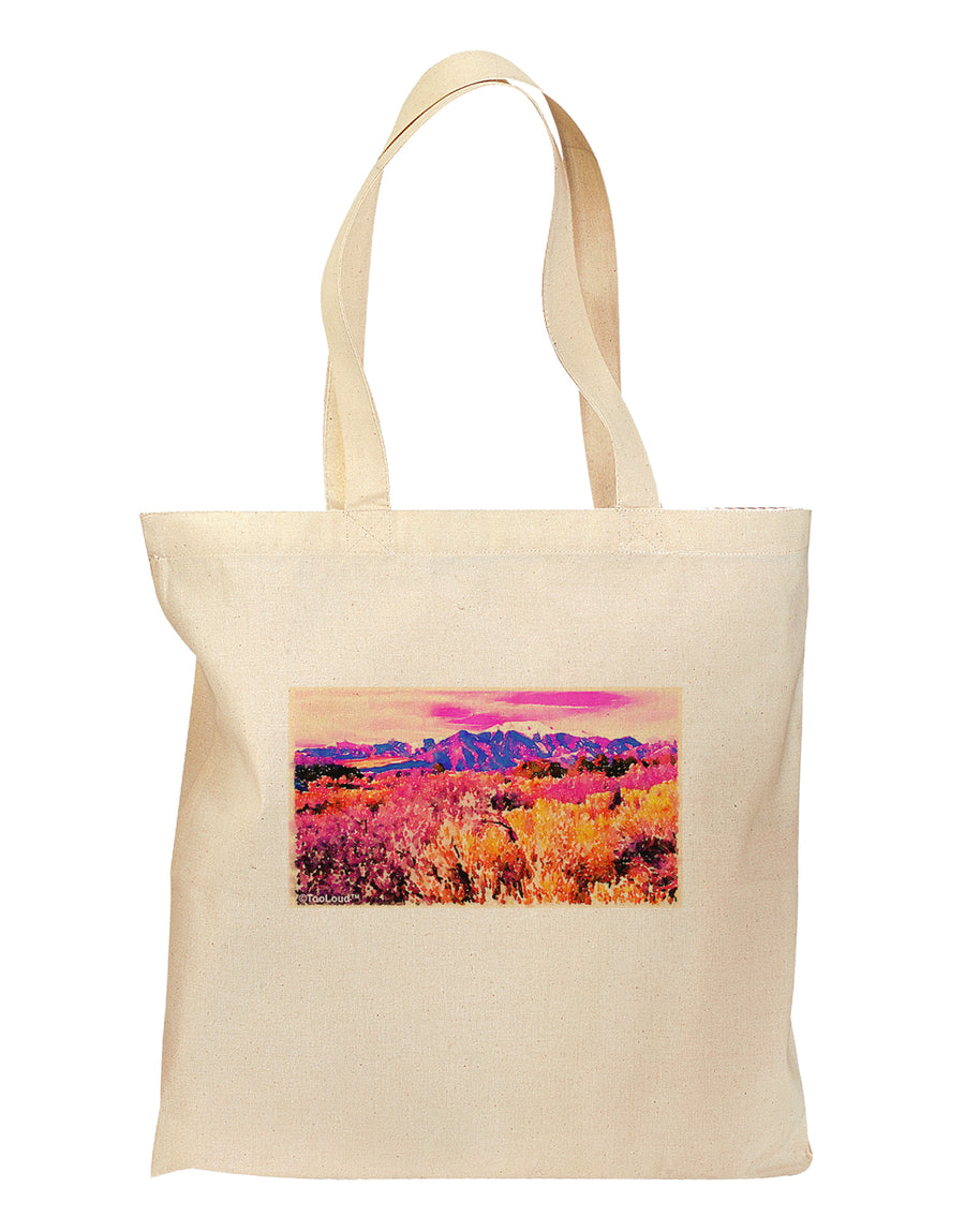 Colorful Colorado Mountains Grocery Tote Bag by TooLoud-Grocery Tote-TooLoud-Natural-Medium-Davson Sales