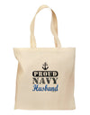 Proud Navy Husband Grocery Tote Bag-Grocery Tote-TooLoud-Natural-Medium-Davson Sales