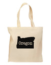 Oregon - United States Shape Grocery Tote Bag by TooLoud-Grocery Tote-TooLoud-Natural-Medium-Davson Sales