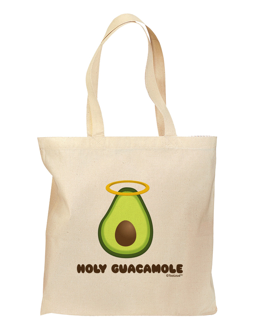 Holy Guacamole Design Grocery Tote Bag by TooLoud-Grocery Tote-TooLoud-Natural-Medium-Davson Sales