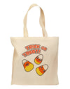 Trick or Treat Cute Candy Corn Halloween Grocery Tote Bag-Grocery Tote-TooLoud-Natural-Medium-Davson Sales