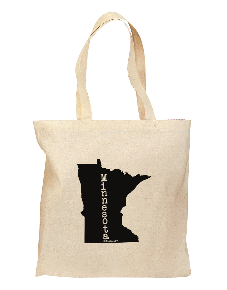 Minnesota - United States Shape Grocery Tote Bag-Grocery Tote-TooLoud-Natural-Medium-Davson Sales