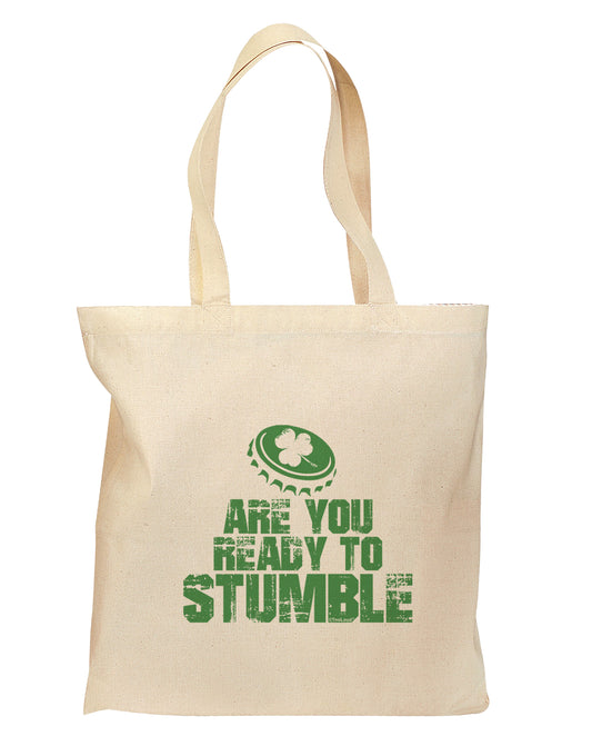 Are You Ready To Stumble Funny Grocery Tote Bag - Natural by TooLoud-Grocery Tote-TooLoud-Natural-Medium-Davson Sales