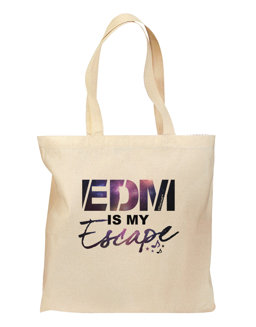 EDM Is My Escape Grocery Tote Bag-Grocery Tote-TooLoud-Natural-Medium-Davson Sales