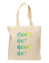 Suns Out Guns Out - Gradient Colors Grocery Tote Bag-Grocery Tote-TooLoud-Natural-Medium-Davson Sales