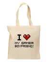 I Heart My Gamer Boyfriend Grocery Tote Bag-Grocery Tote-TooLoud-Natural-Medium-Davson Sales