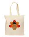 Cute Pilgrim Turkey Thanksgiving Grocery Tote Bag-Grocery Tote-TooLoud-Natural-Medium-Davson Sales