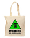 Warning May Contain Alcohol Grocery Tote Bag by TooLoud-Grocery Tote-TooLoud-Natural-Medium-Davson Sales