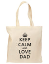 Keep Calm and Love Dad Grocery Tote Bag-Grocery Tote-TooLoud-Natural-Medium-Davson Sales