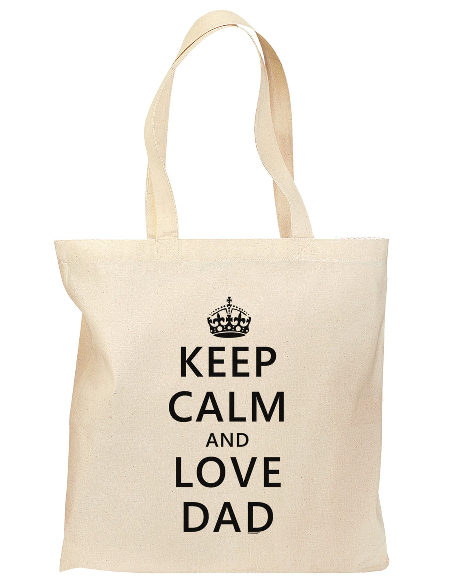 Keep Calm and Love Dad Grocery Tote Bag-Grocery Tote-TooLoud-Natural-Medium-Davson Sales