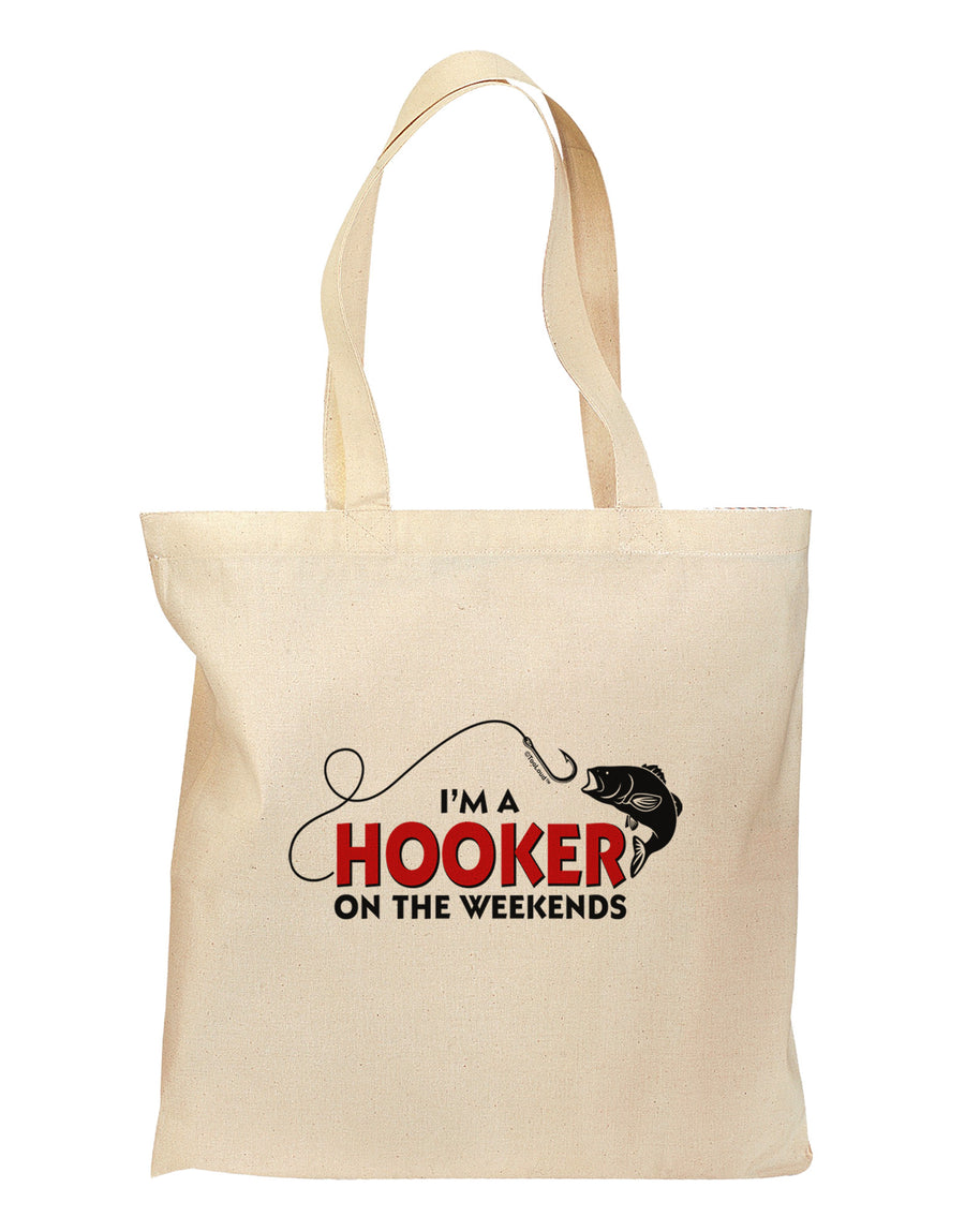 I'm A Hooker Grocery Tote Bag-Grocery Tote-TooLoud-Natural-Medium-Davson Sales