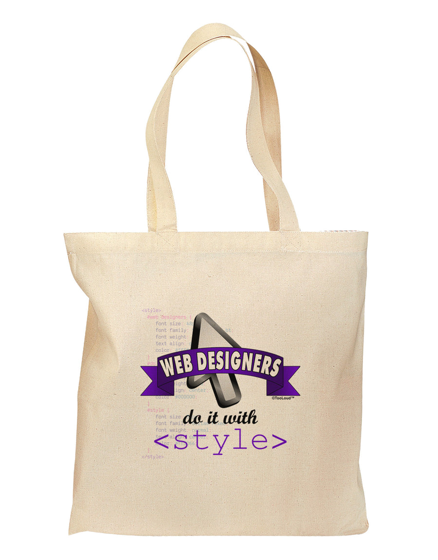 Web Designers - Style Grocery Tote Bag-Grocery Tote-TooLoud-Natural-Medium-Davson Sales