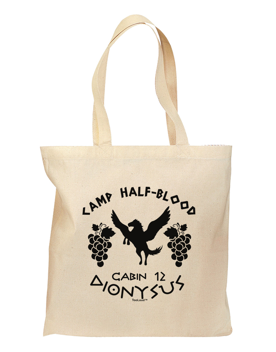 Camp Half Blood Cabin 12 Dionysus Grocery Tote Bag by TooLoud-Grocery Tote-TooLoud-Natural-Medium-Davson Sales