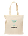 Cute Martini Text Grocery Tote Bag-Grocery Tote-TooLoud-Natural-Medium-Davson Sales